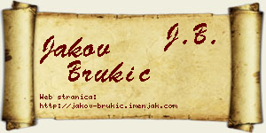 Jakov Brukić vizit kartica